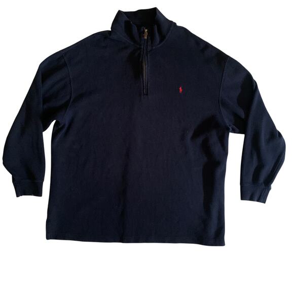 Polo Ralph Lauren Men's Size 2XL Big 1/4 Zip Embroidered VTG Pullover Sweater - Picture 1 of 15